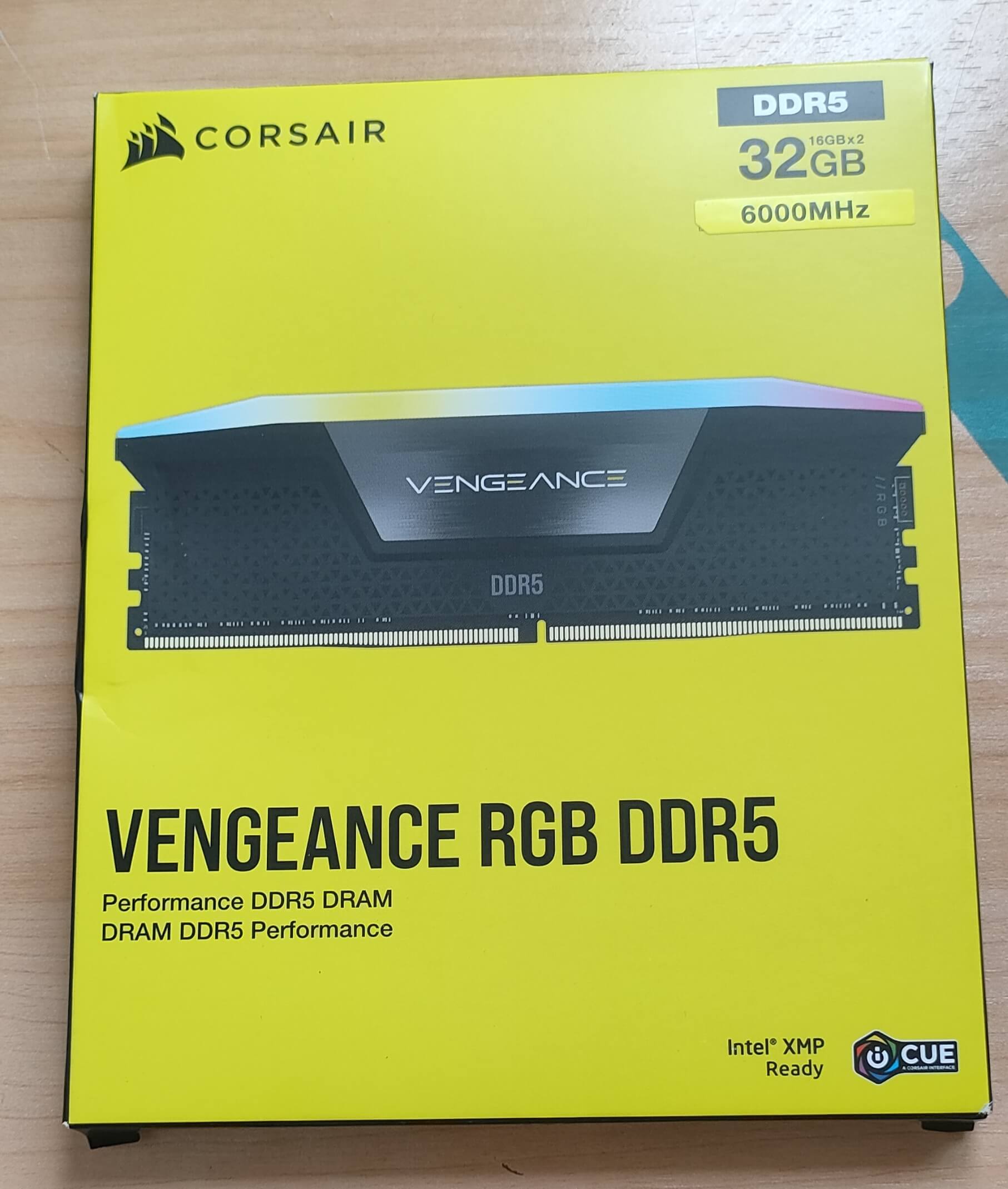 CORSAIR VENGEANCE RGB DDR5 RAM 32GB (2x16GB) 6000MHz CL36 Intel