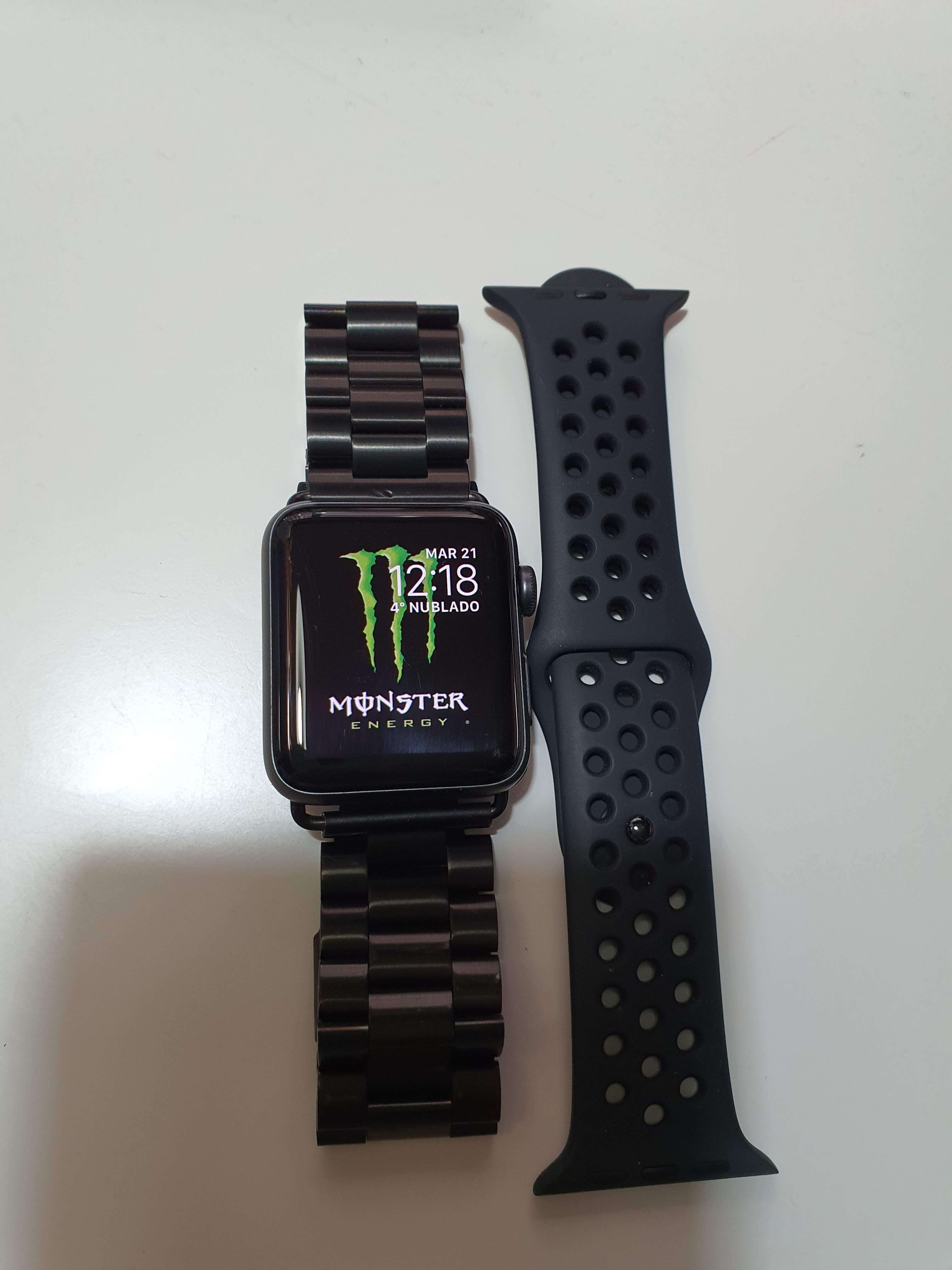 Apple Watch Nike+ Series 3 GPS 42 mm alluminio grigio siderale con  cinturino Nike Sports antracite/nero | PcComponentes.it