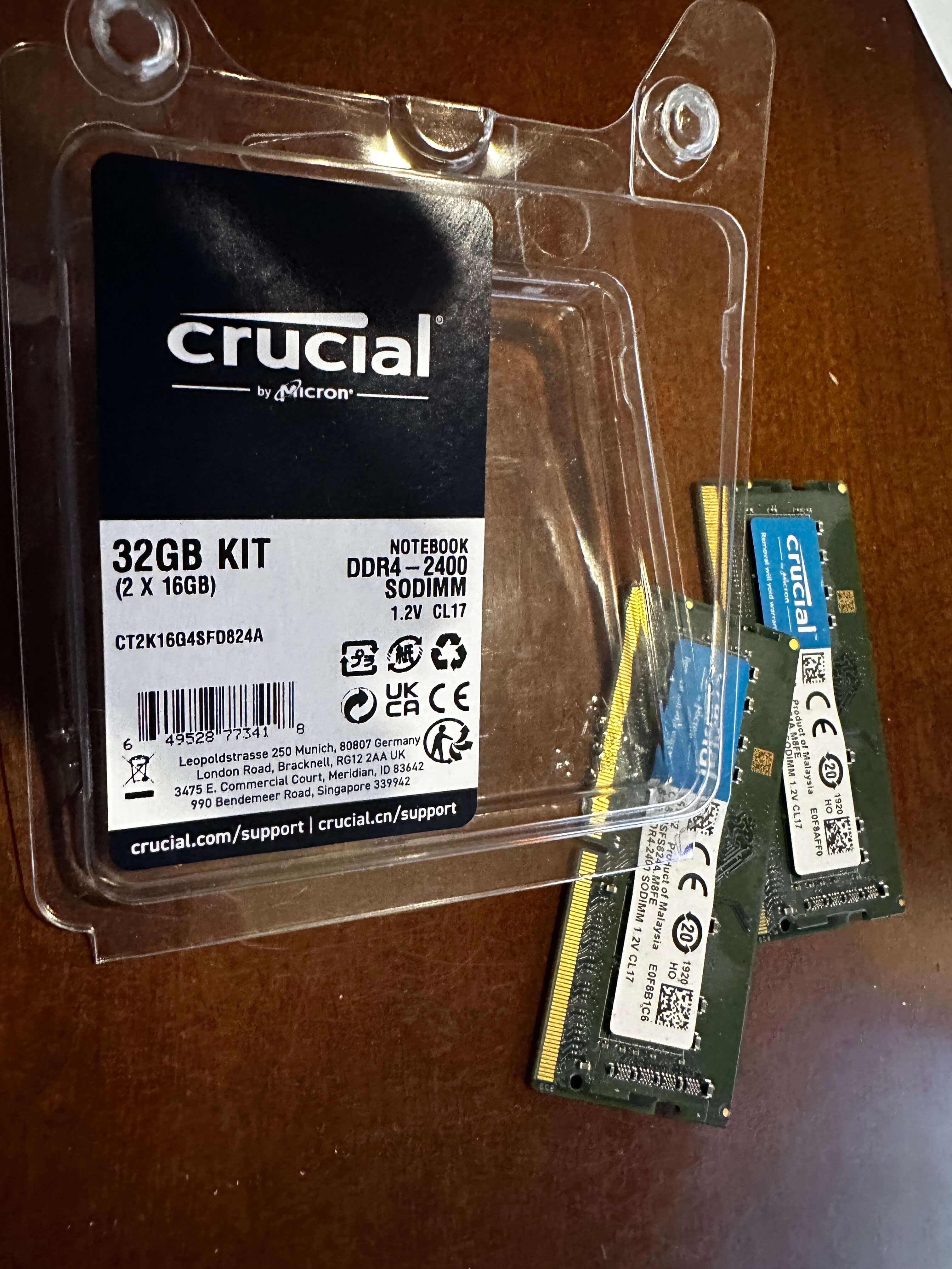 Kit RAM Crucial 32GB (2x16GB) DDR4 2400MHz CL17 Per Laptop - SODIMM, Non-ECC - Foto 14