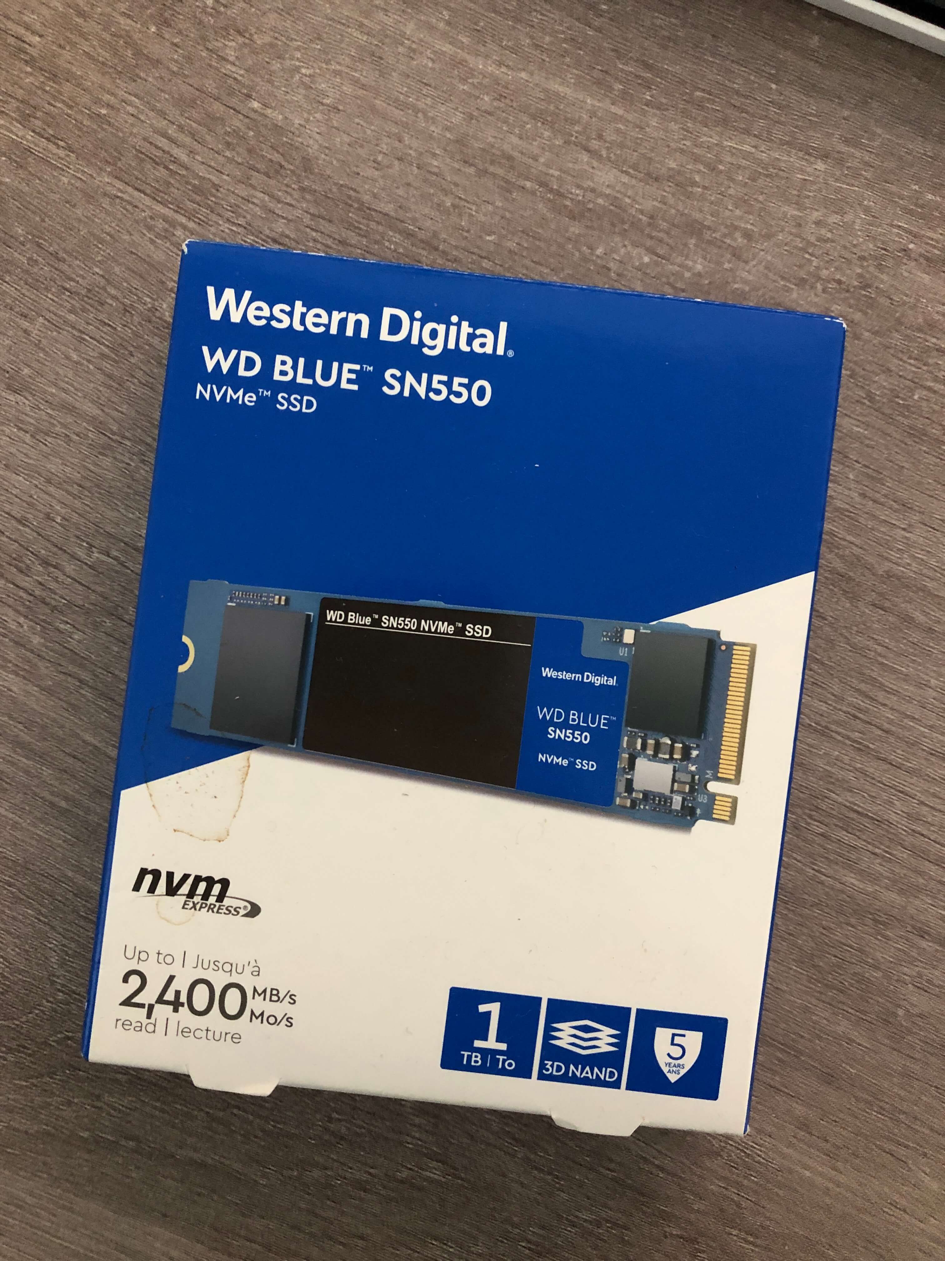 Disco Rígido WD Blue SN550 SSD 1TB NVMe M.2 PCIe Gen 3
