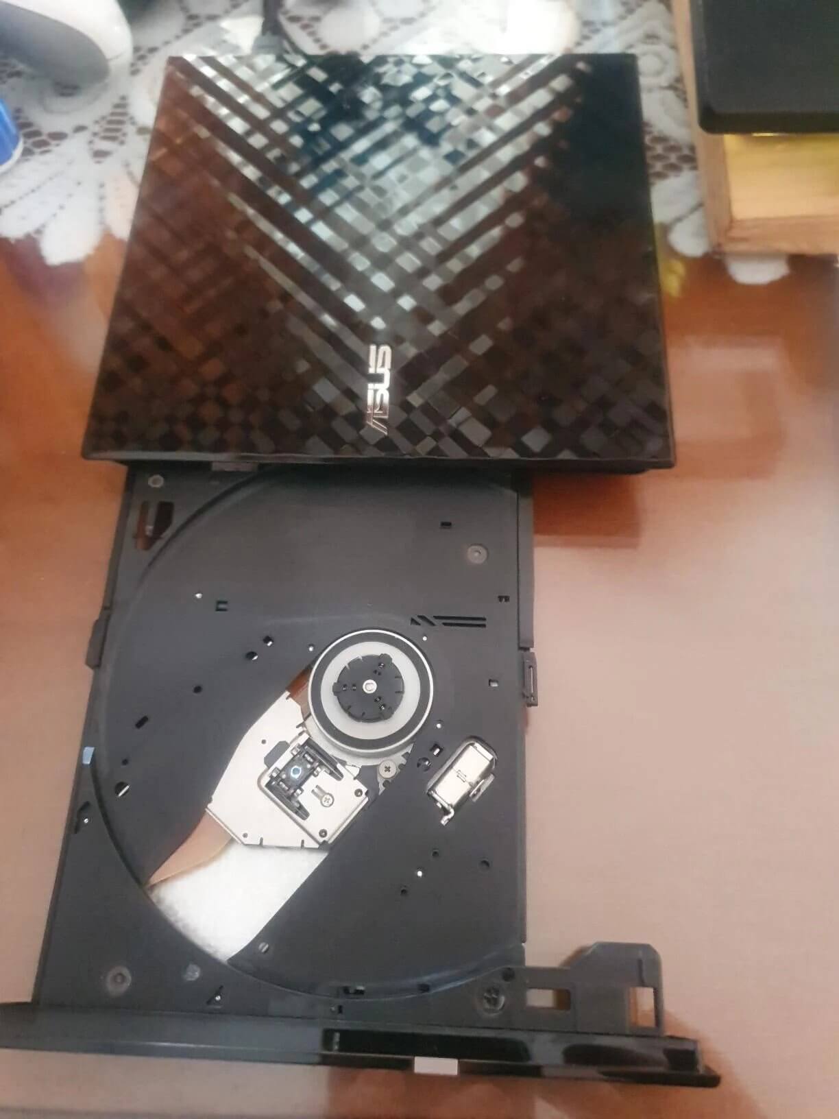 Masterizzatore Esterno ASUS DVD-RW - USB 2.0, Design Diamond-Cut, Per PC Nero - Foto 4