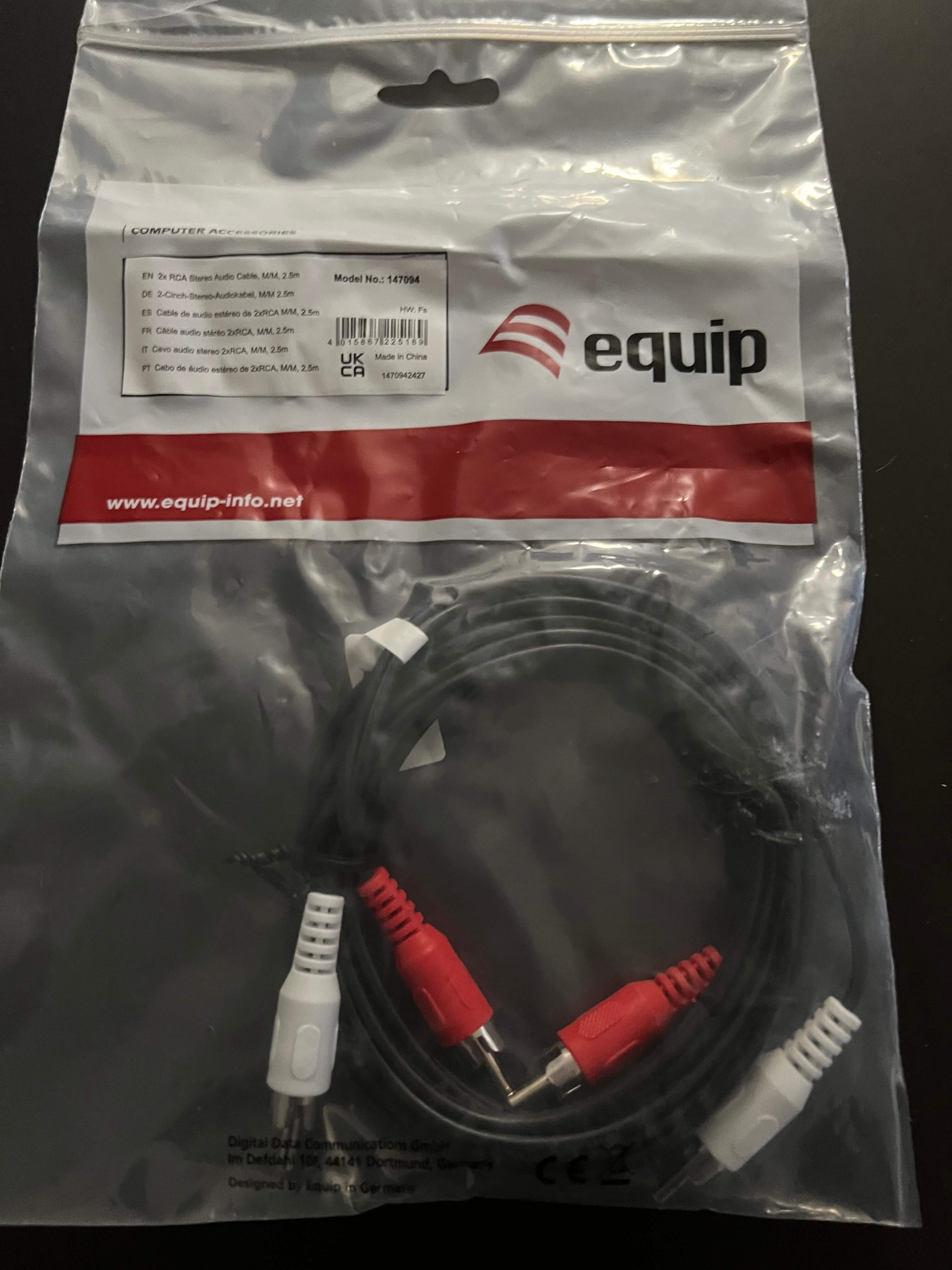 Cavo audio 2x RCA maschio a femmina, cavo prolunga audio