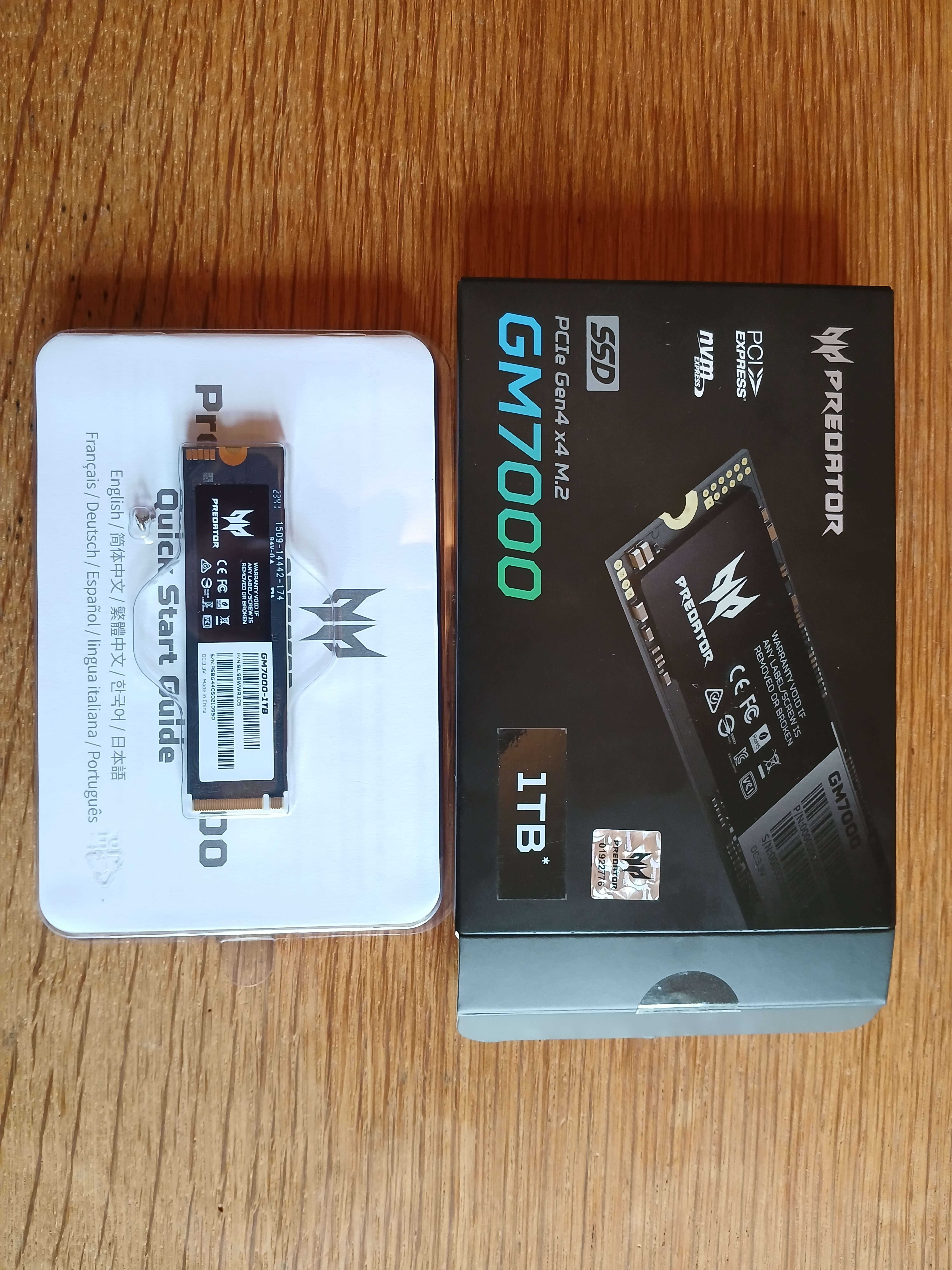 Festplatte Acer Predator GM7000 1 TB SSD M.2 NVMe PCIe 4.0x4