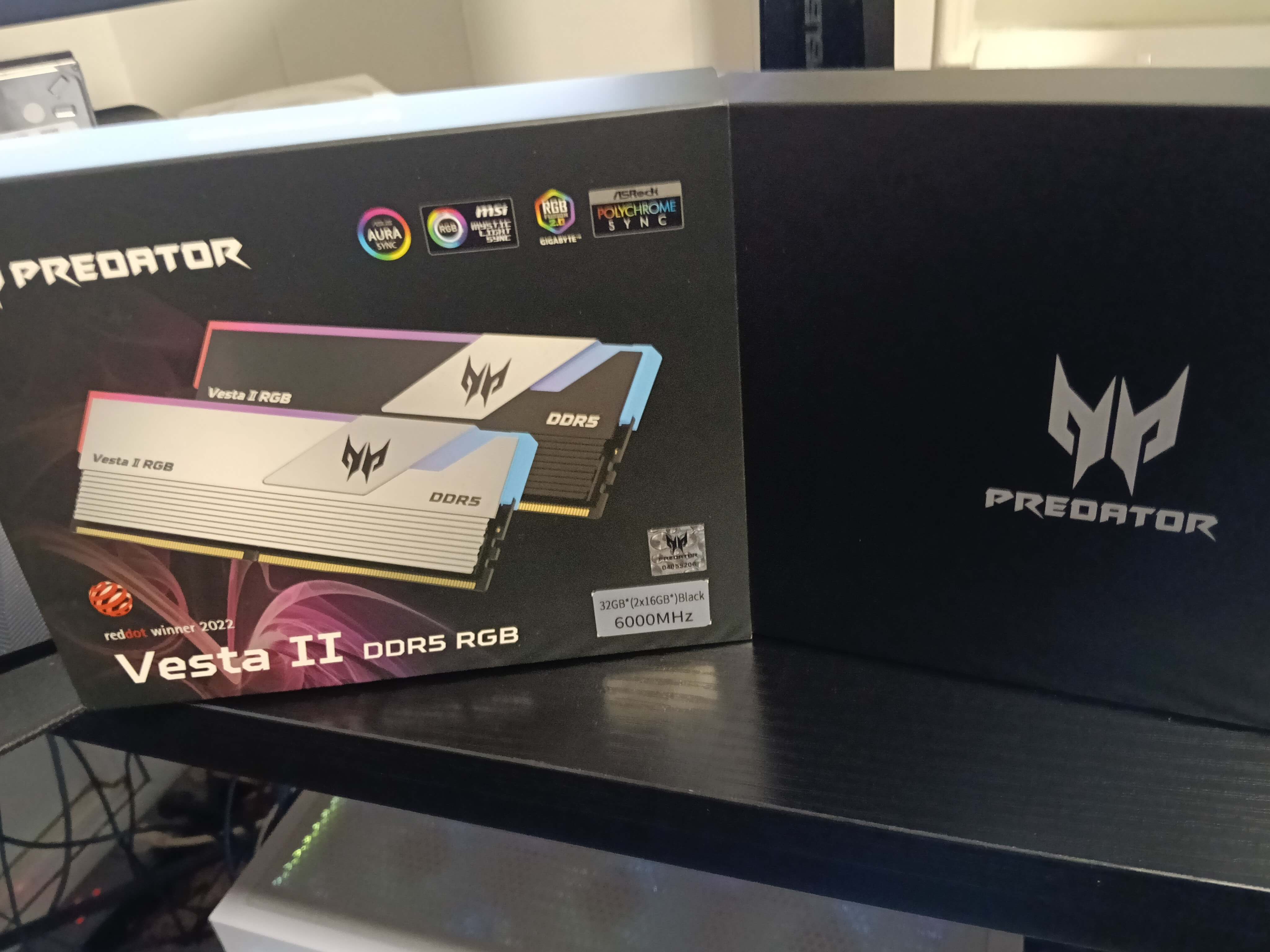 Memoria RAM Acer Predator Vesta II RGB DDR5 6000MHz 64GB 2x32GB